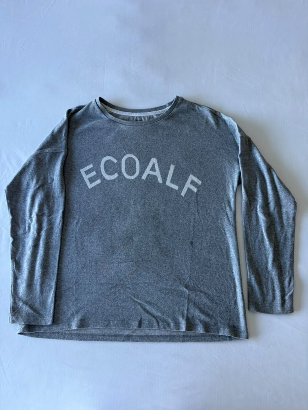 Ecoalf Heather Grey Lightweight Summer Knit Sweater Pullover Crewneck L